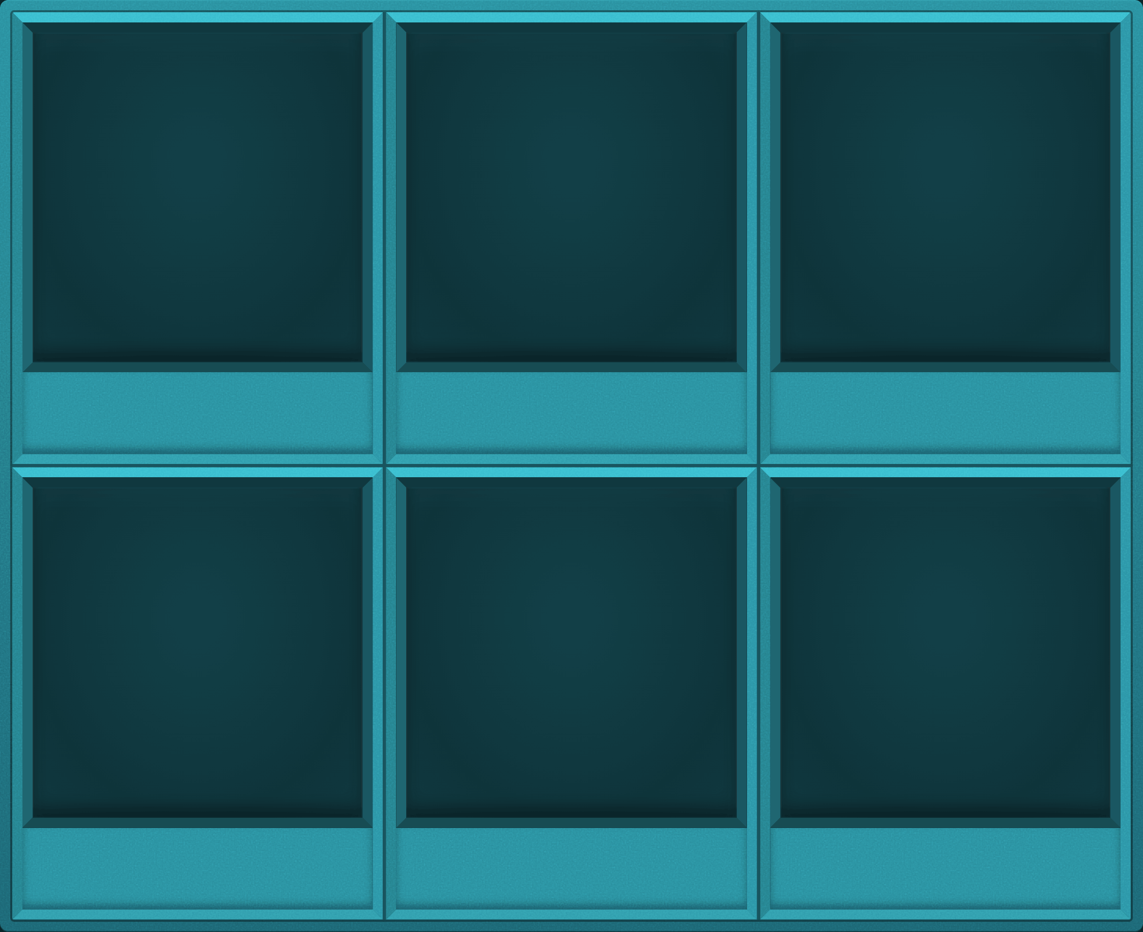 Electric Cyan Display Case (2x3)